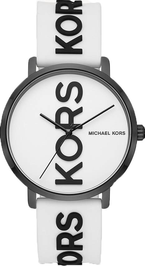 michael kors black white watch|michael kors black silicone watch.